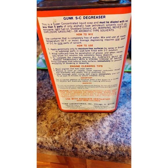 Gunk Degreaser vintage 70s - Picture 4 of 6